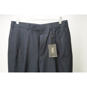 Corneliani Master Blue 100% Wool Mens Dress Pants Trousers Sz 46 EU NEW